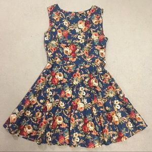 Women’s Floral Navy Dress